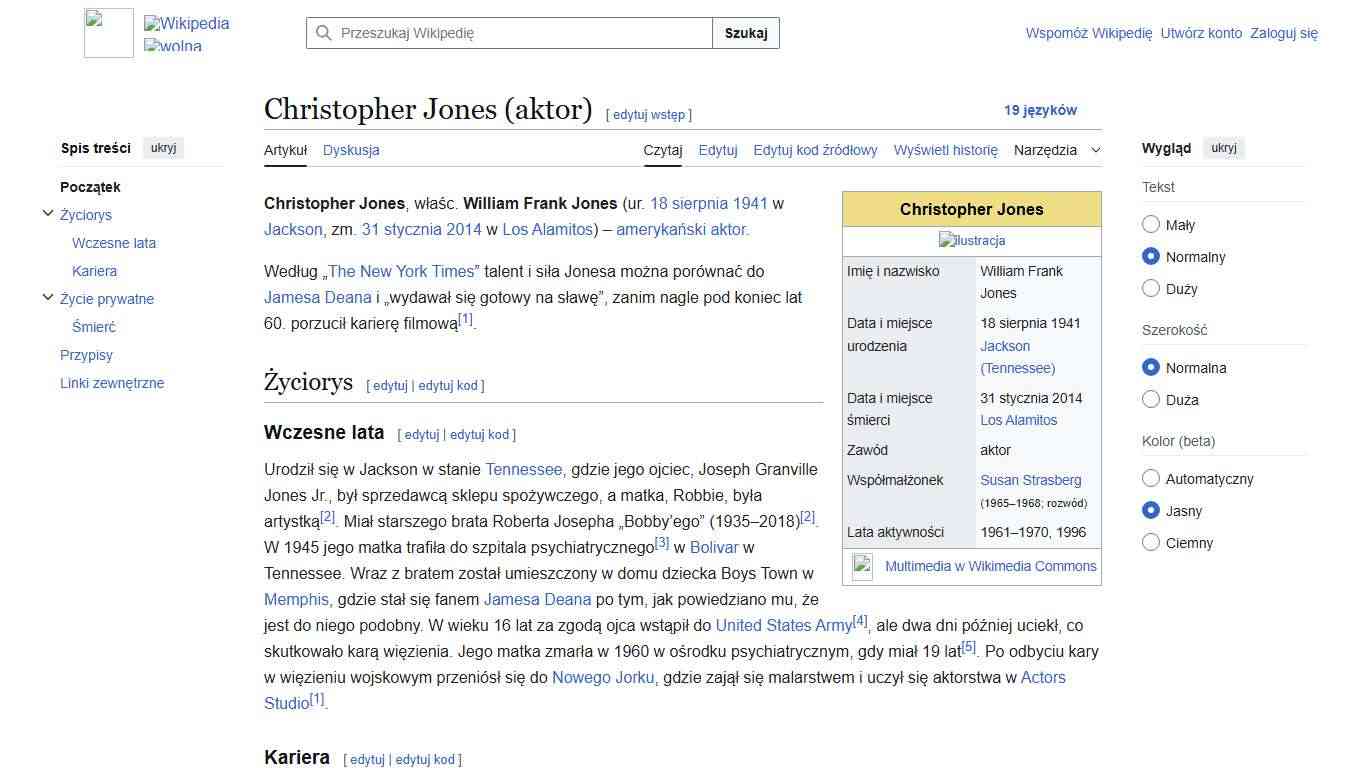 Christopher Jones (aktor) – Wikipedia, wolna encyklopedia